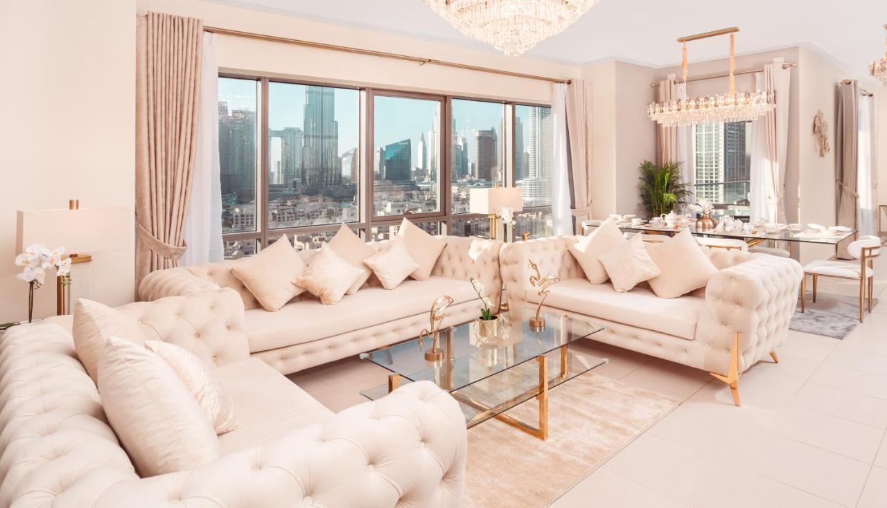Elite Royal Apartment - Panoramic Full Burj Khalifa, Fountain & Skyline View - Baron Dubai Exteriör bild